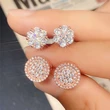 Hot-selling earrings for women, floral zircon earrings, all-match earrings