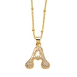 AS jewelry European and American new 26 English letters pendant necklace copper plated 18k gold clavicle chain nkb327