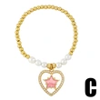 Clearance European and American jewelry pearl elastic bracelet female love five-pointed star pendant temperament bracelet bra99