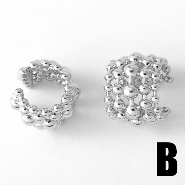 AS jewelry ear cuff European and American hot selling C-shaped earrings female smooth gold-plated earrings ear bone clip era195