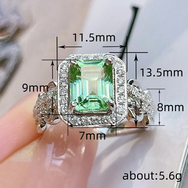 Retro luxury domineering ring European and American hot selling temperament personality exaggerated index finger ring lace rectangular ring