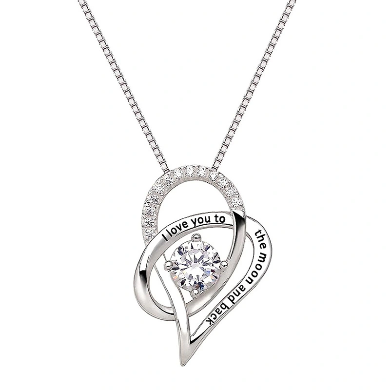  Geometric line engraved necklace pendant hot sale sweet style elegant jewelry live broadcast hot style