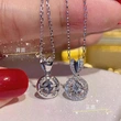 E-commerce supply classic round diamond necklace European and American fashion zircon pendant necklace for women wholesale