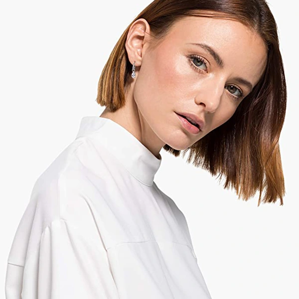 Hot selling star style simple, elegant and smart teardrop-shaped zircon earrings, detachable earrings for women