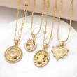 AS jewelry love cross pendant necklace gold-plated zircon inlaid Our Lady clavicle chain nkb101
