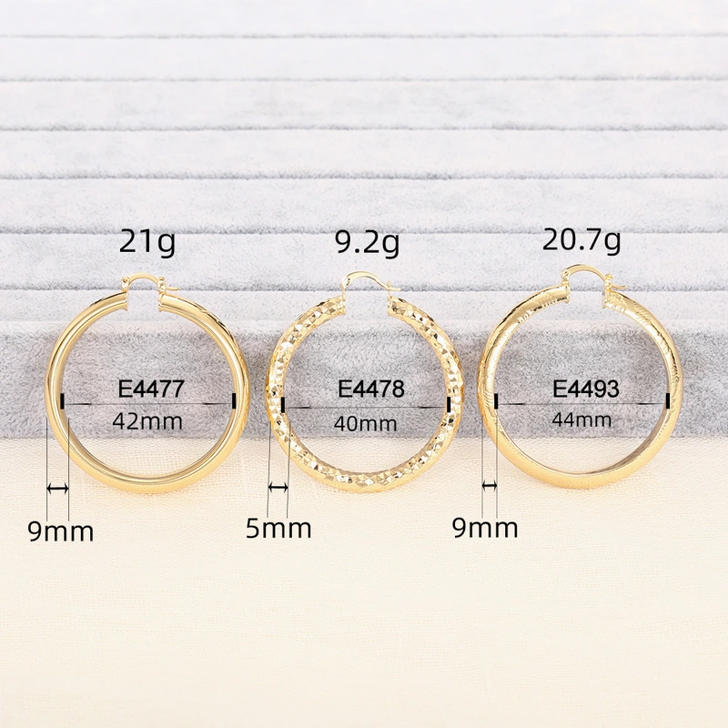 Hot selling exaggerated earrings for women with textured pattern design, eye-catching earrings, heavy-duty oversized earrings