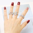 Clearance AS jewelry round irregular open ring female gold-plated zircon ring rih22