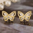  Korean style ladies simple butterfly earrings for women daily wear sweet jewelry elegant popular jewelry