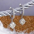 Popular European and American earrings, fashionable OL super shiny full diamond crystal earrings, micro-inlaid zircon women's earrings and ear hooks