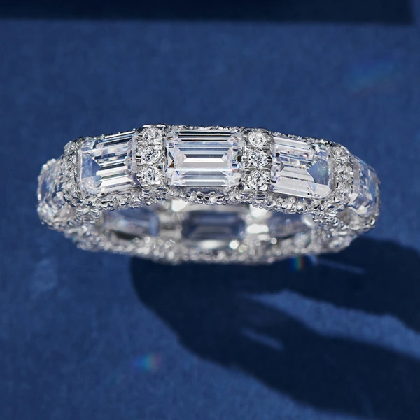 Wholesale direct sales new ring women can wear exquisite single ring micro-inlaid zircon geometric ring jewelry