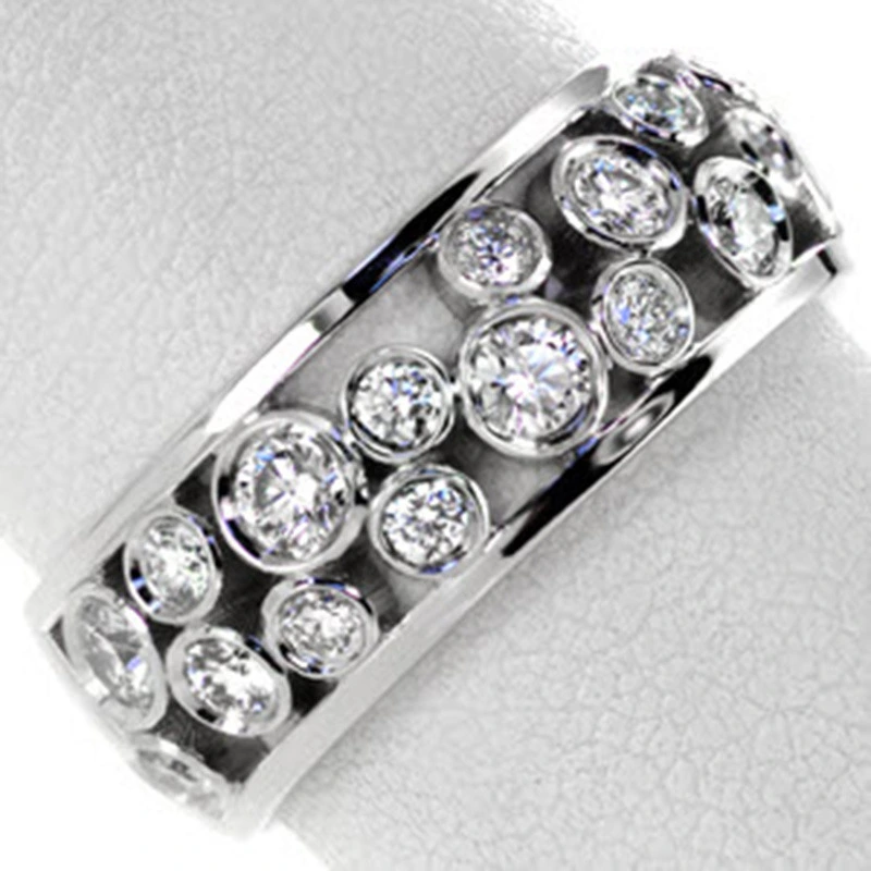 Best-selling new exquisite hollow micro-inlaid zircon ring unisex temperament ring