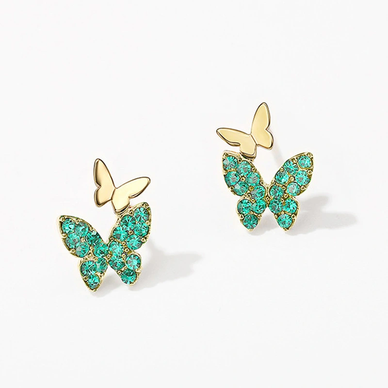 Korean cute small butterfly earrings, simple and elegant small earrings, the same style as the Internet celebrity fairy earrings