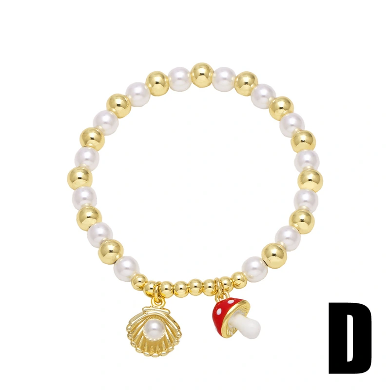 AS jewelry European and American new pearl fruit love strawberry bracelet gold-plated oil drop bracelet hand jewelry brm73