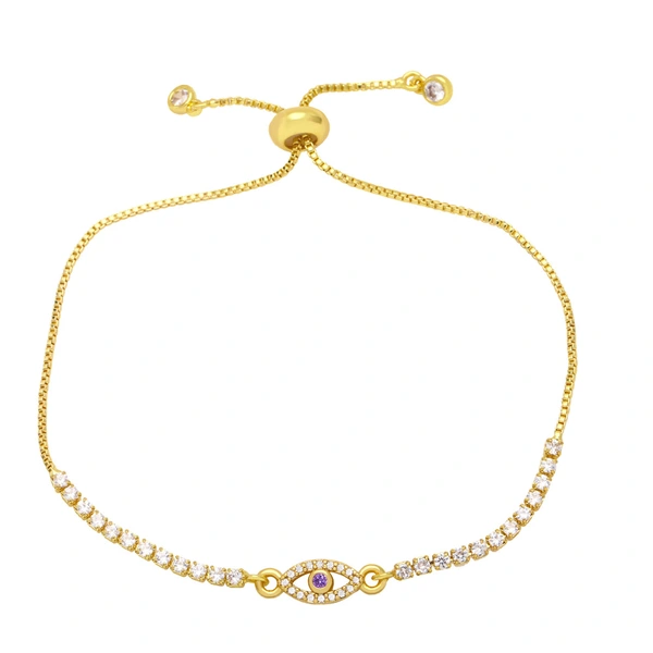 Adjustable pull-out zircon bracelet cool style niche design devil eye bracelet jewelry wholesale brg51