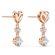 Live broadcast hot earrings elegant temperament love knot earrings small fresh heart piercing earrings