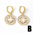 AS jewelry hot selling cross earrings female gold-plated zircon shell heart earrings erw14