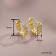   Popular European and American retro light luxury earrings with digital micro-inlays, new trendy earrings, fashionable earrings