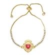 AS jewelry new color love heart pendant adjustable bracelet hand jewelry brg85 bracelet