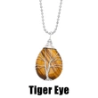 Hot selling teardrop-shaped necklace tree of life winding pendant amethyst turquoise agate pendant nkb637