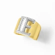 AS jewelry European and American hot-selling gold-plated glossy white K26 English letter ring ring rir75 ring