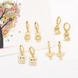 Hot selling earrings European and American simple zircon all-match cartoon animal earring pendant wholesale ert97