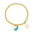 Clearance jewelry 18K gold plated devil eye bracelet European and American flower heart bracelet hand jewelry bre33
