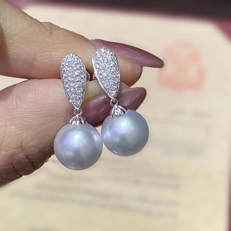Exquisite wedding imitation pearl sweet earrings for women fashionable and elegant temperament jewelry hot selling niche style