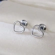  Korean minimalist earrings for women, hollow heart-shaped earrings, romantic Valentine's Day gift for girlfriend