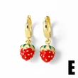 AS jewelry hot style fruit strawberry dragon fruit pendant oil drop earrings earrings female erv50