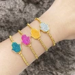 Jewelry palm bracelet female European and American simple light luxury copper plated real gold hand jewelry bracelet brd27