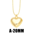 Hot selling three-dimensional smooth heart necklace European and American cool style Internet celebrity personality hip-hop clavicle necklace female nkn12