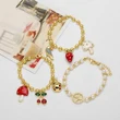 AS jewelry mushroom cherry gold-plated pendant bracelet hand jewelry bracelet brk43 bracelet