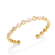 European and American jewelry devil eye bracelet women's multi-color oil drop diamond eye C-shaped open bracelet brh25