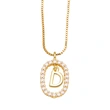 AS jewelry new style inlaid zircon 26 English letters necklace female gold-plated clavicle chain nka019