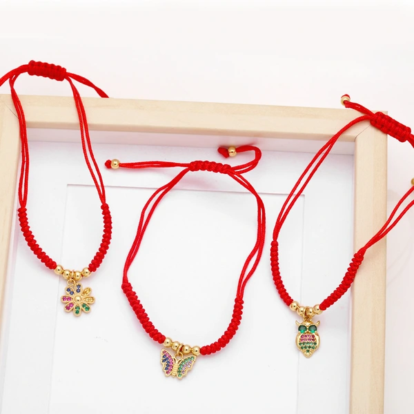 European and American fashion Madonna braided bracelet female niche design flower crown animal pendant bracelet brk95