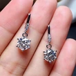 Live streaming hit imitation white zirconium earrings imitation gold plated long tassel earrings fashionable and versatile student earrings