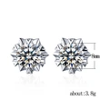   New earrings classic six-claw snowflake zircon earrings simple diamond earrings 