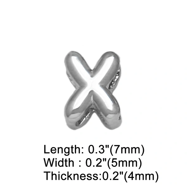 AS jewelry European and American all-match DIY with 26 English letters pendant necklace white K clavicle chain nkb300