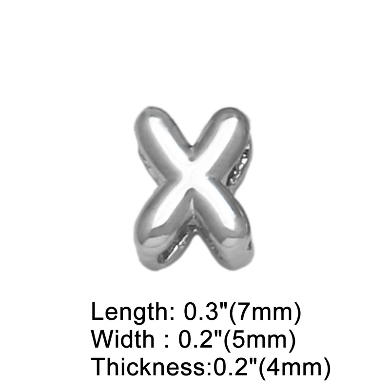 AS jewelry European and American all-match DIY with 26 English letters pendant necklace white K clavicle chain nkb300