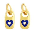 Clearance 2024 Metal Style Earrings Women Creative Personality Oil Drop Geometric Heart Shape Earrings Wholesale erx43