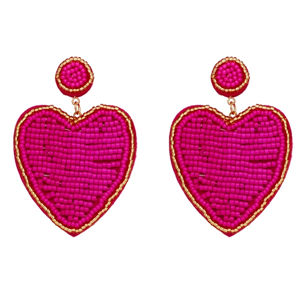 New hot selling Bohemian earrings jewelry love peach heart rice bead earrings earrings wholesale era191