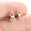  European and Korean simple cute animal earrings for women minimalist cute fox earrings daily wear trendy earrings