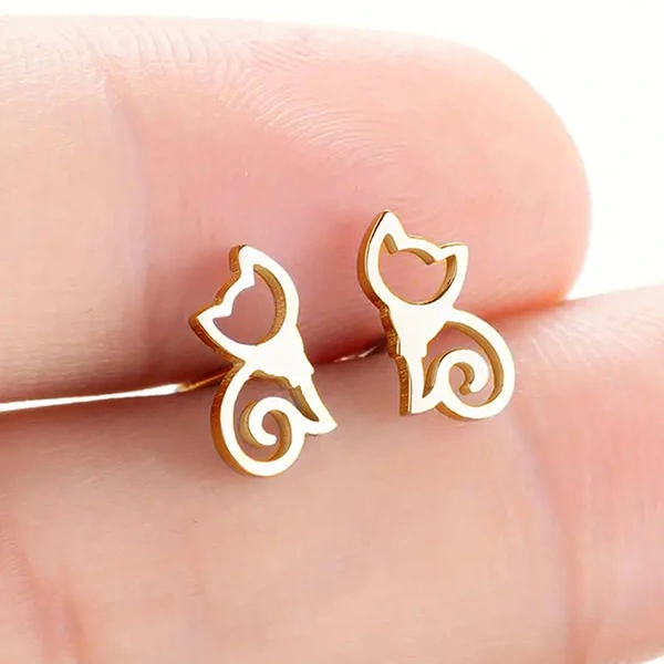  European and Korean simple cute animal earrings for women minimalist cute fox earrings daily wear trendy earrings