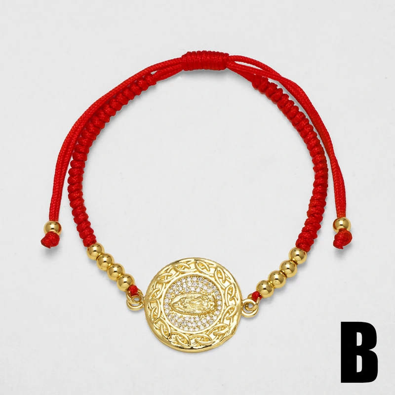 AS jewelry European and American Virgin Mary bracelet red hand-woven adjustable bracelet brk89 bracelet
