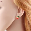 AS jewelry copper plated 18k gold fruit cherry inlaid zircon earrings earrings erq30 ring