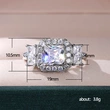 Hot selling new princess square imitation zircon ring wedding proposal carat diamond ring wedding ring female