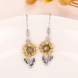  European and American sunflower earrings, small daisy flowers, pastoral fresh and fashionable daily style