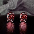 Special earrings dazzling four-claw single diamond earrings for women fashionable and small oval zircon earrings