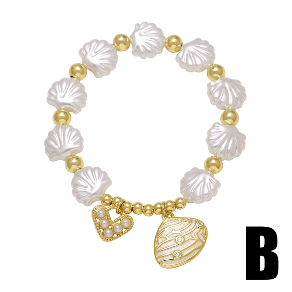 AS European and American new fashion high-end shell ocean style turtle love pendant bracelet female brh95