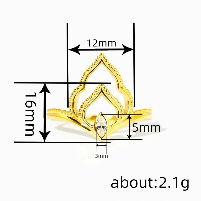  European and American lines horse eye design ring inlaid with zircon Chinese style ring popular hot jewelry